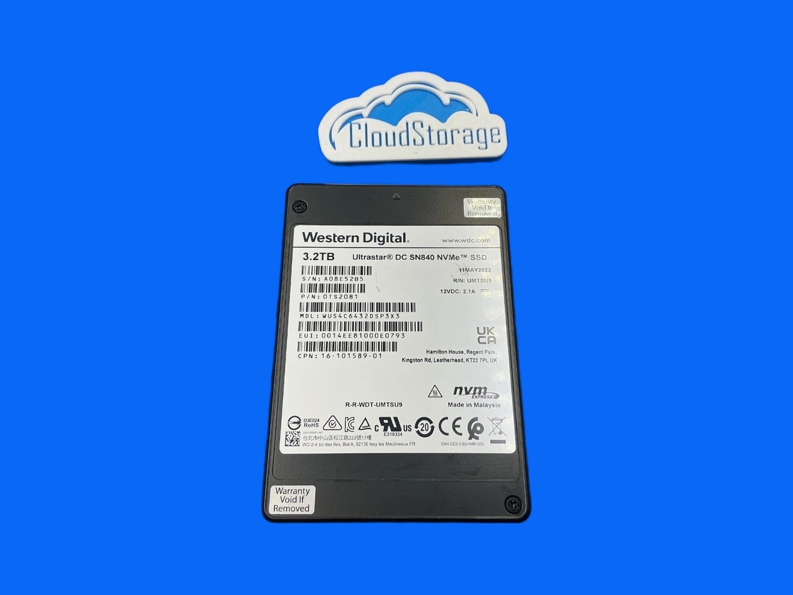 WUS4C6432DSP3X3 WD Ultrastar DC SN840 3.2TB PCI Express 3.1 U.2 NVMe 2.5" SSD