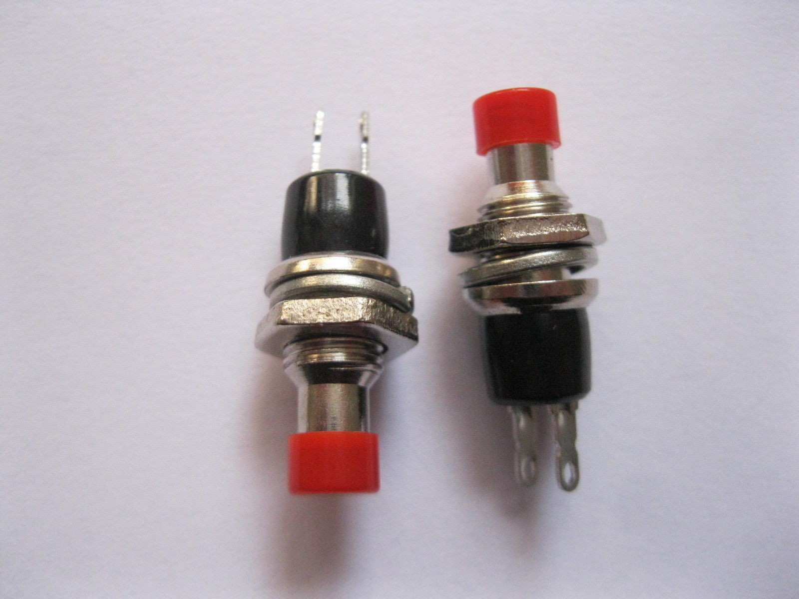 40 pcs SPST Mini Push Momentary Switch Red Cap 250V/3A 125V/6A Nomal ON Push OFF