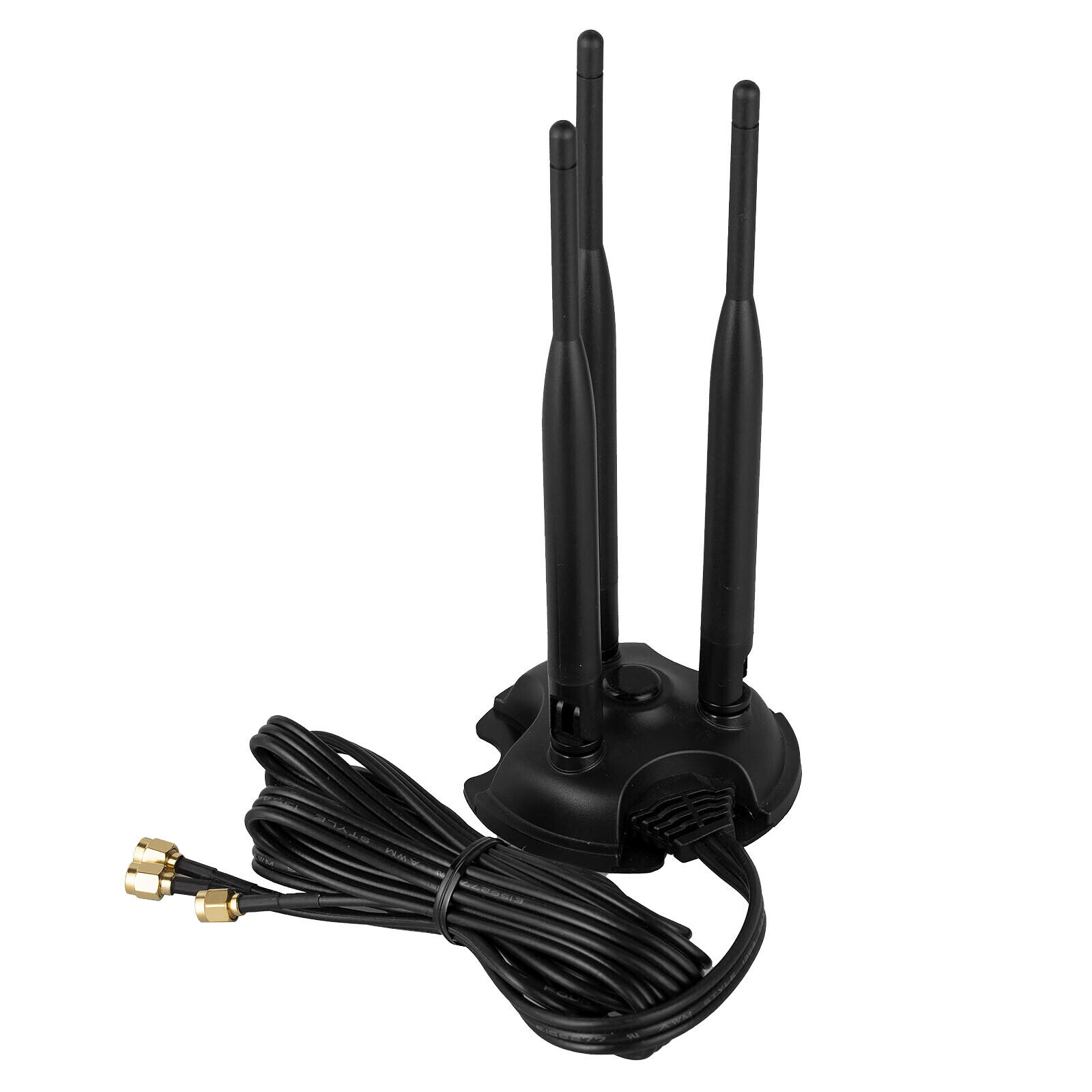 6dBi 3 Wireless Antenna 6.5ft RP-SMA Cable Magnetic Stand WiFi Signal Extender