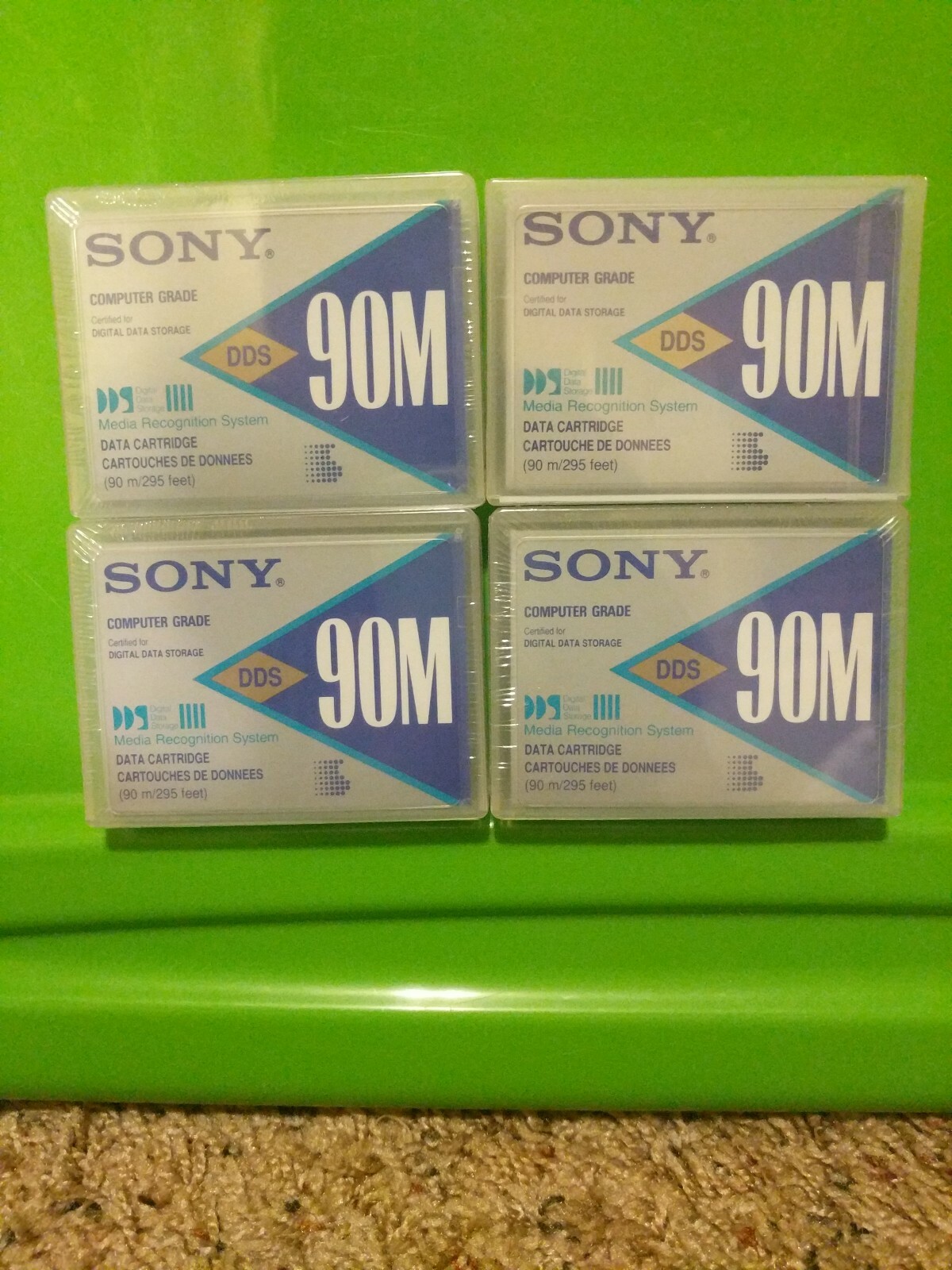 Lot of 4 Sony DG90MAA Computer Grade DDS Data Storage Cartridge NEW & Sealed