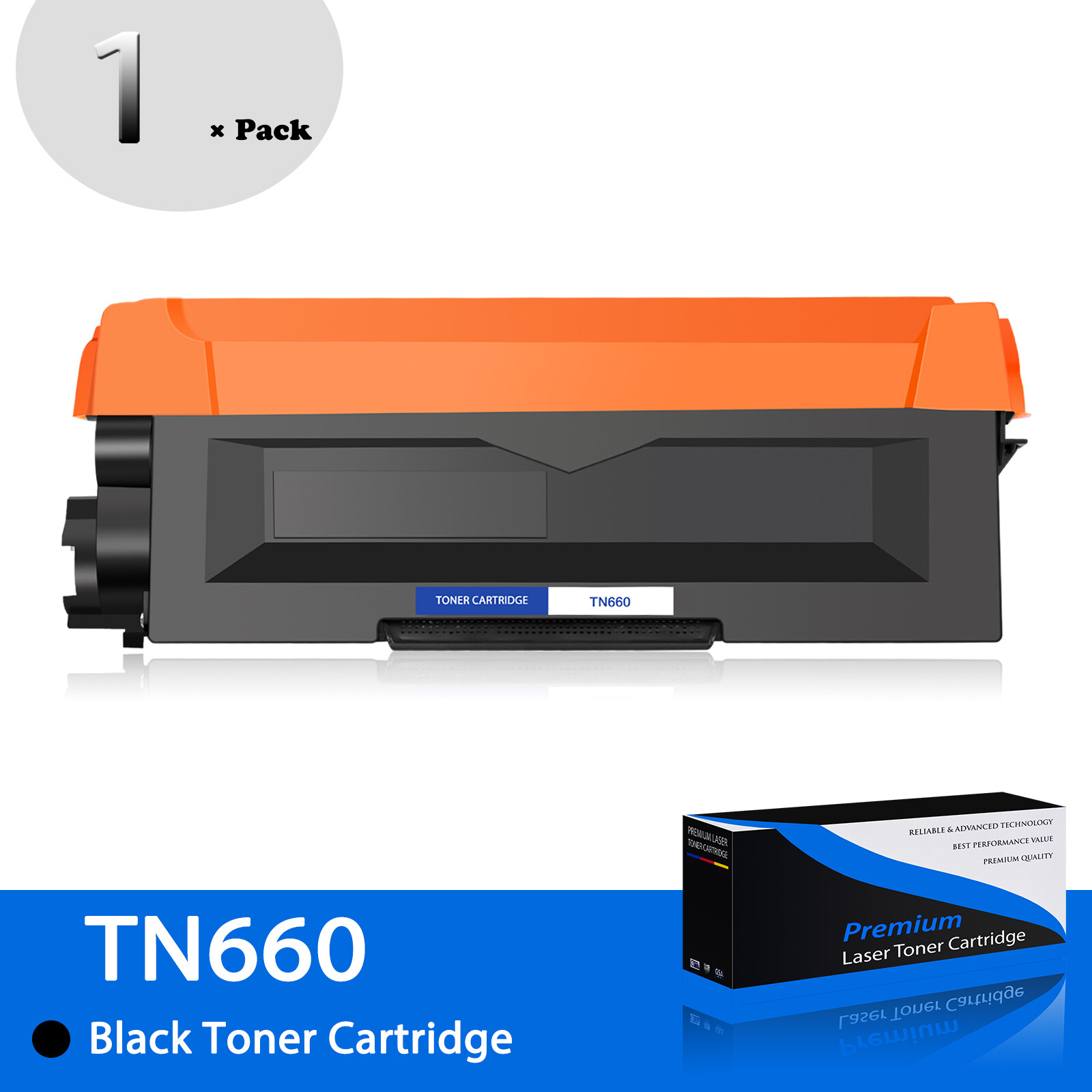 1Pack TN-660 Black Hig-Yield Toner Cartridge For Brother HL-L2340DW MFC-L2740DW