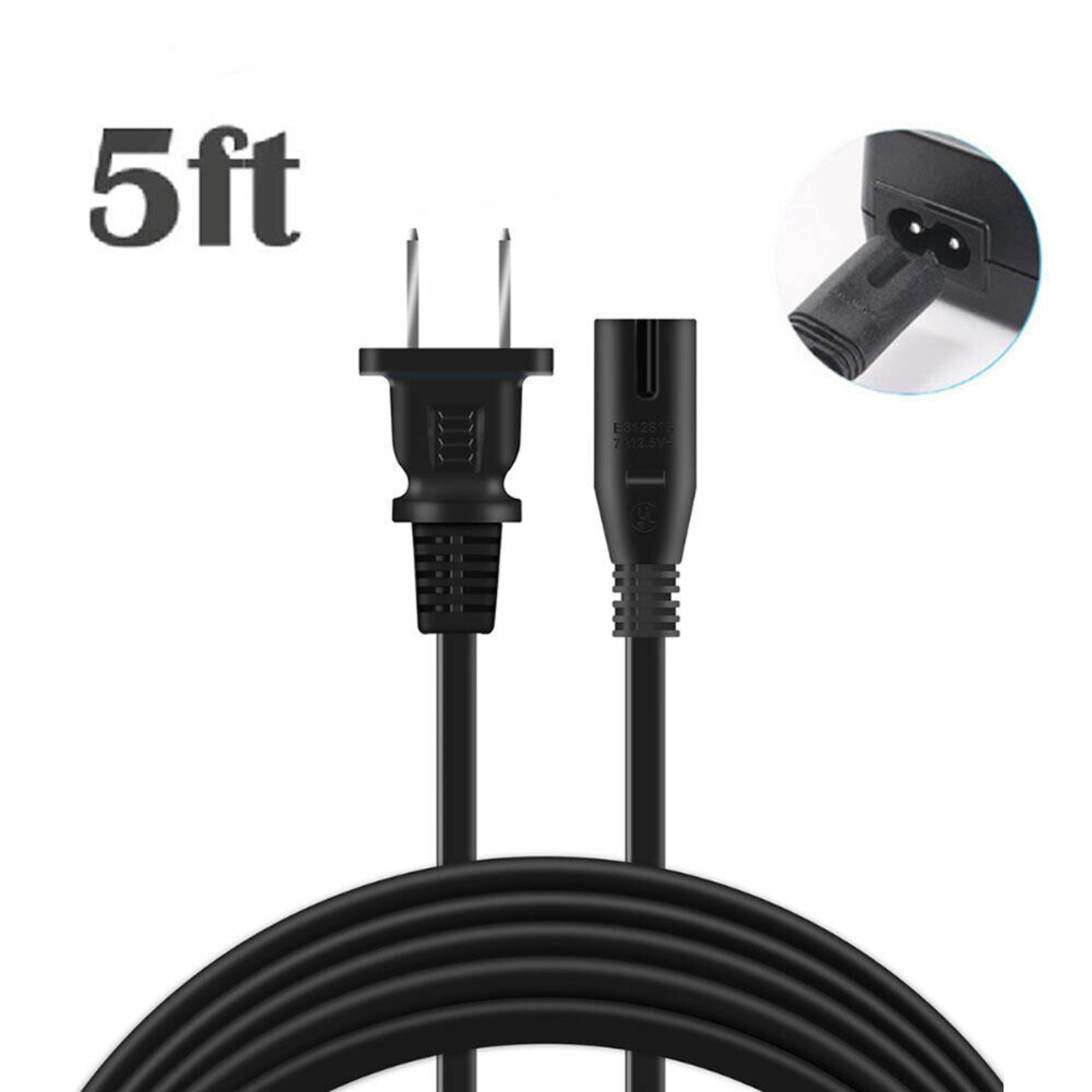 5 Feet Long AC Power Cord Cable Lead for Square Terminal SPD2-01 US