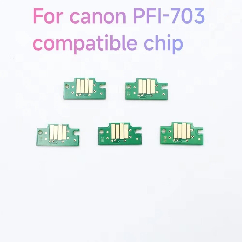 5-Color PFI-703 Cartridge Set with Permanent Chips for Canon IPF810/815/820/825