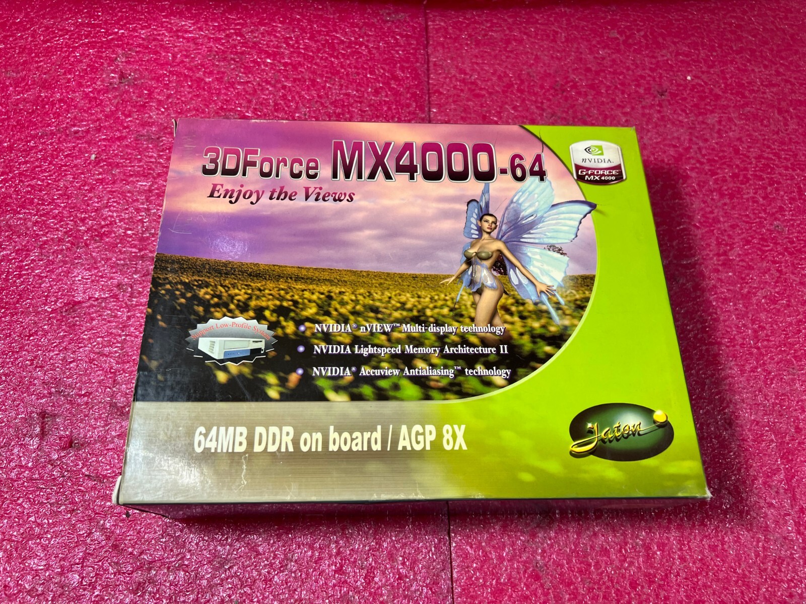 1 Pc Jaton GeForce 3DF MX4000 64 64MB AGP Graphics Video Card Board