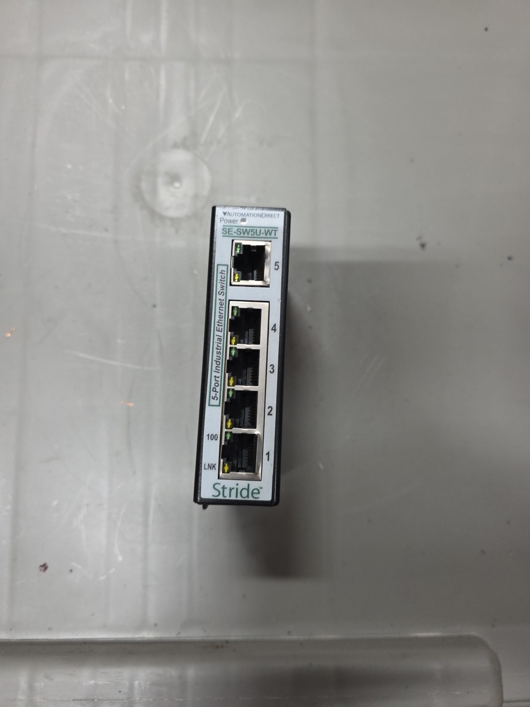 Stride SE2-SWP5U-T, 5 Port Industrial Unmanaged Ethernet Switch.