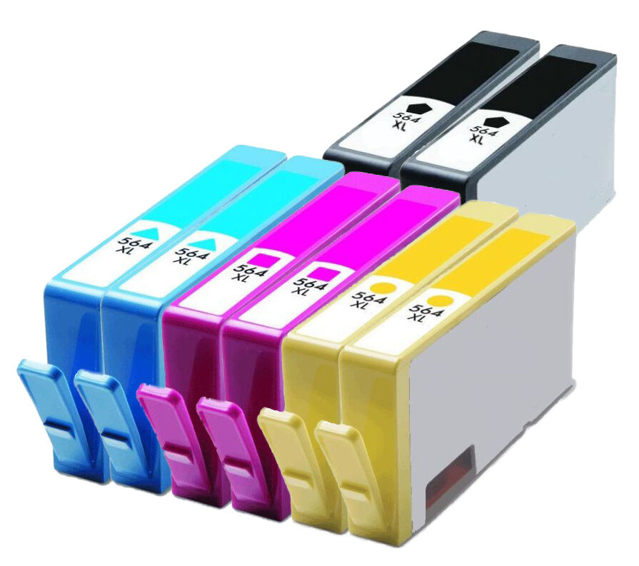 Reman HP 564XL Bk/C/M/Y Ink Cartridge for HP OfficeJet 4622 8PK