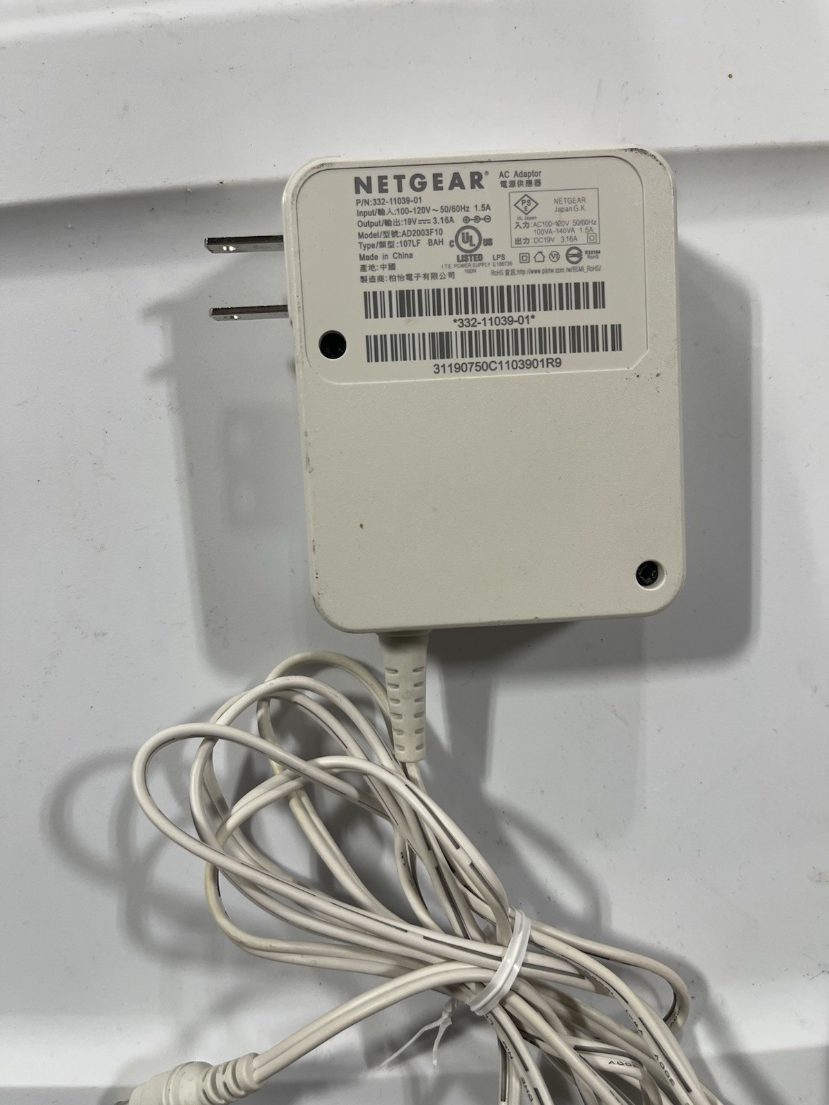 Genuine Netgear 19V 3.16A 60W AC Adapter AD2003F10 332-11039-01 RAX120