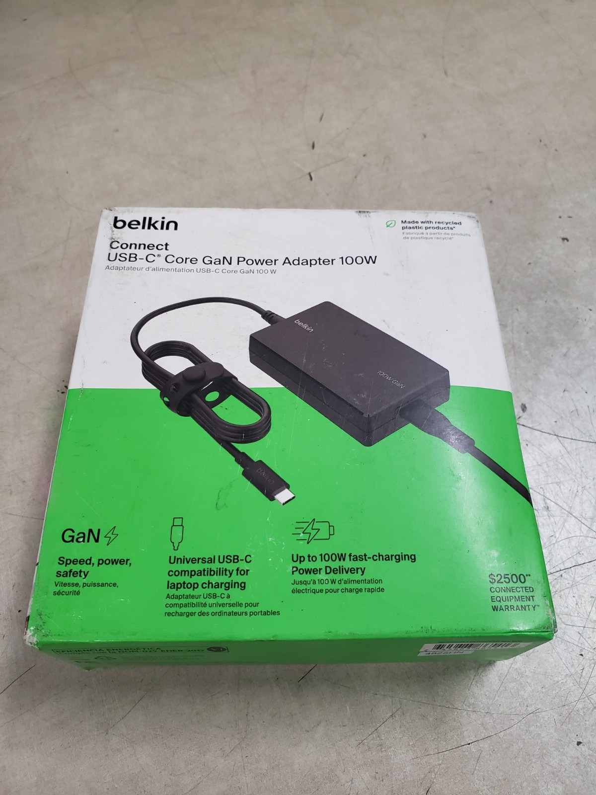 Belkin Connect USB-C 100W GaN Laptop/Gaming Device Power Adapter