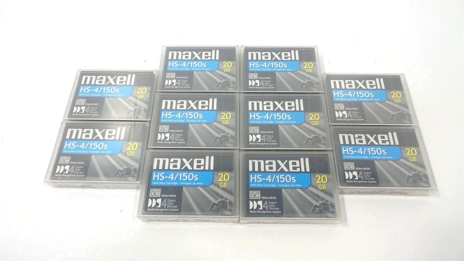 Lot 10 Maxell HS-4/150s 4mm Data Cartridge 20GB