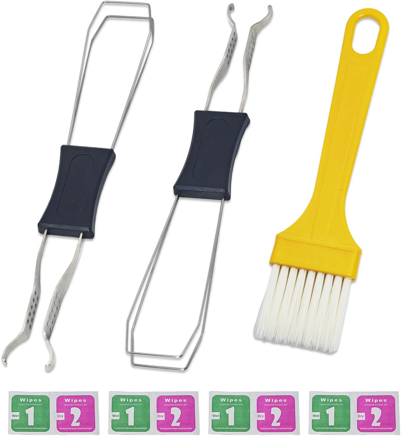 3 Pack Keycap Puller Kit Keyboard Key Remover Switch Puller with Cleaning Brush