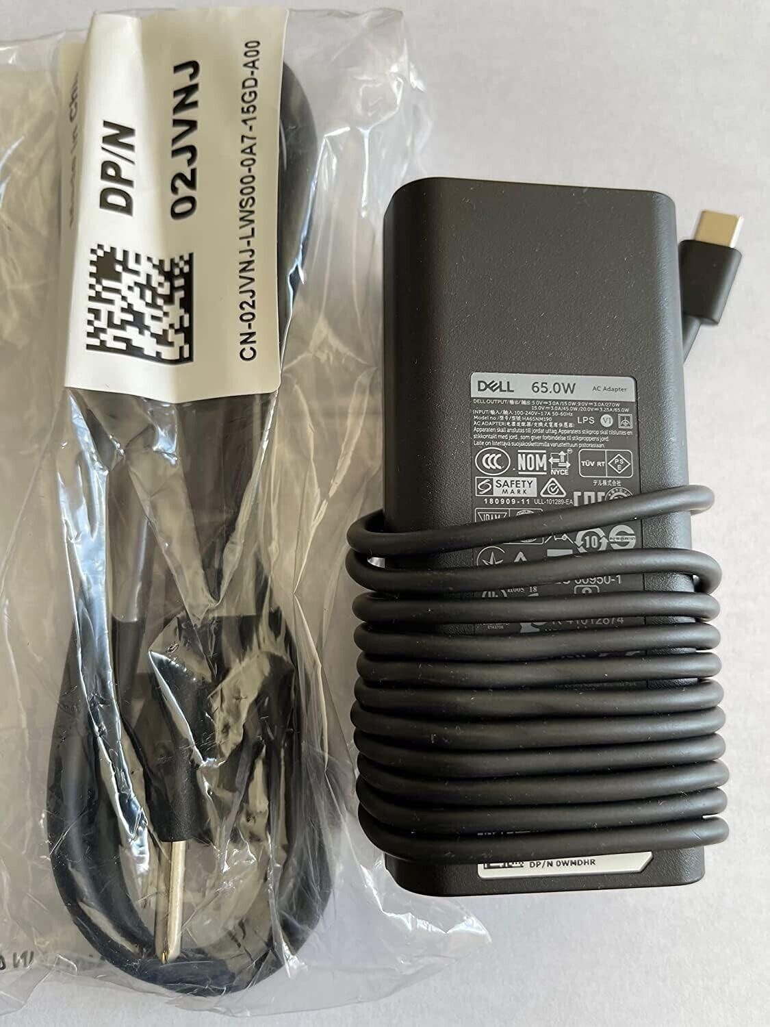 Genuine 65W 0JYJNW Type-C USB-C Adapter For Dell Latitude 9510 3410 3510 0M1WCF