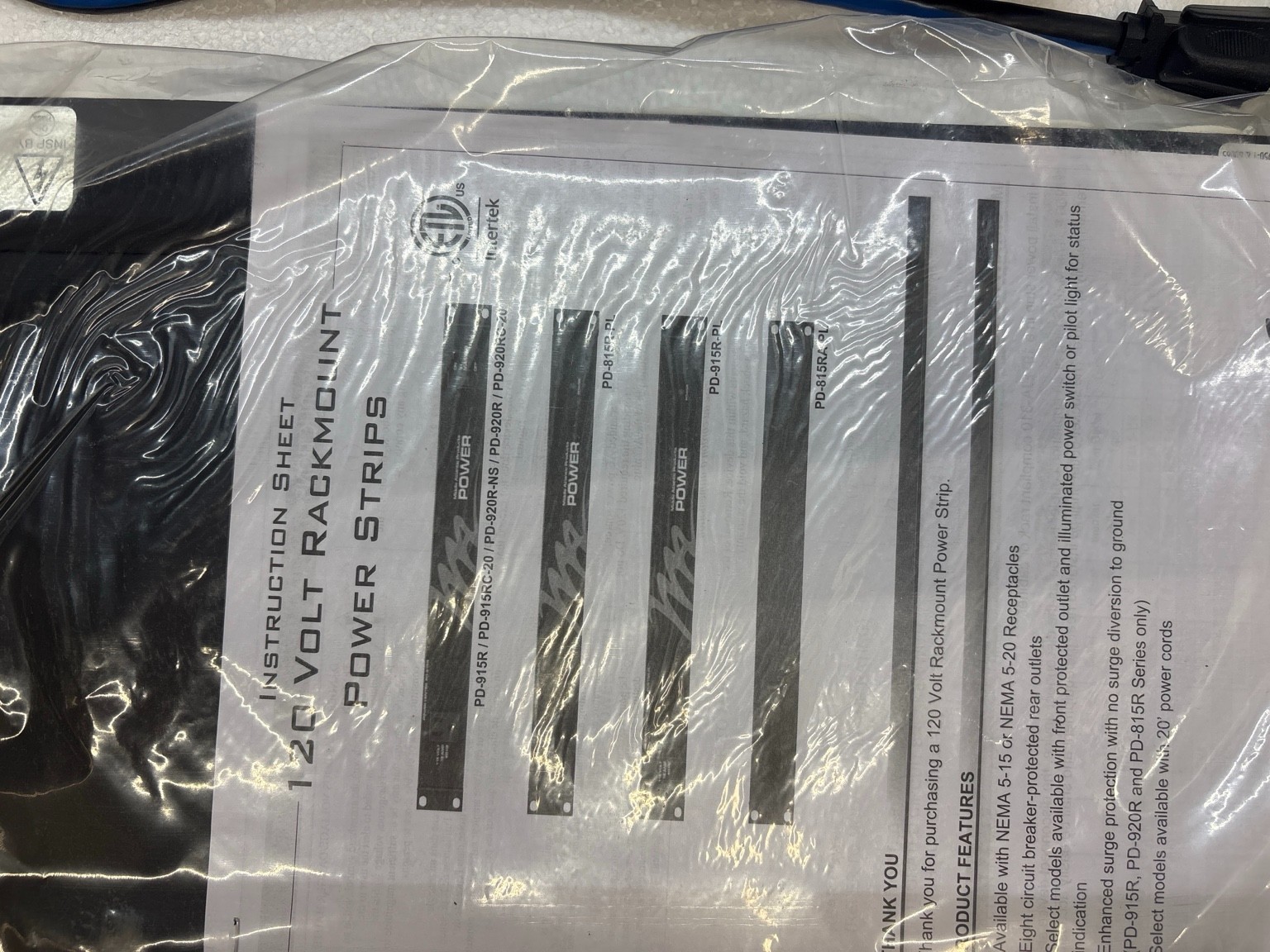 Middle Atlantic PD-915R 9-Outlet Rackmount Power Center open-box. t8b8