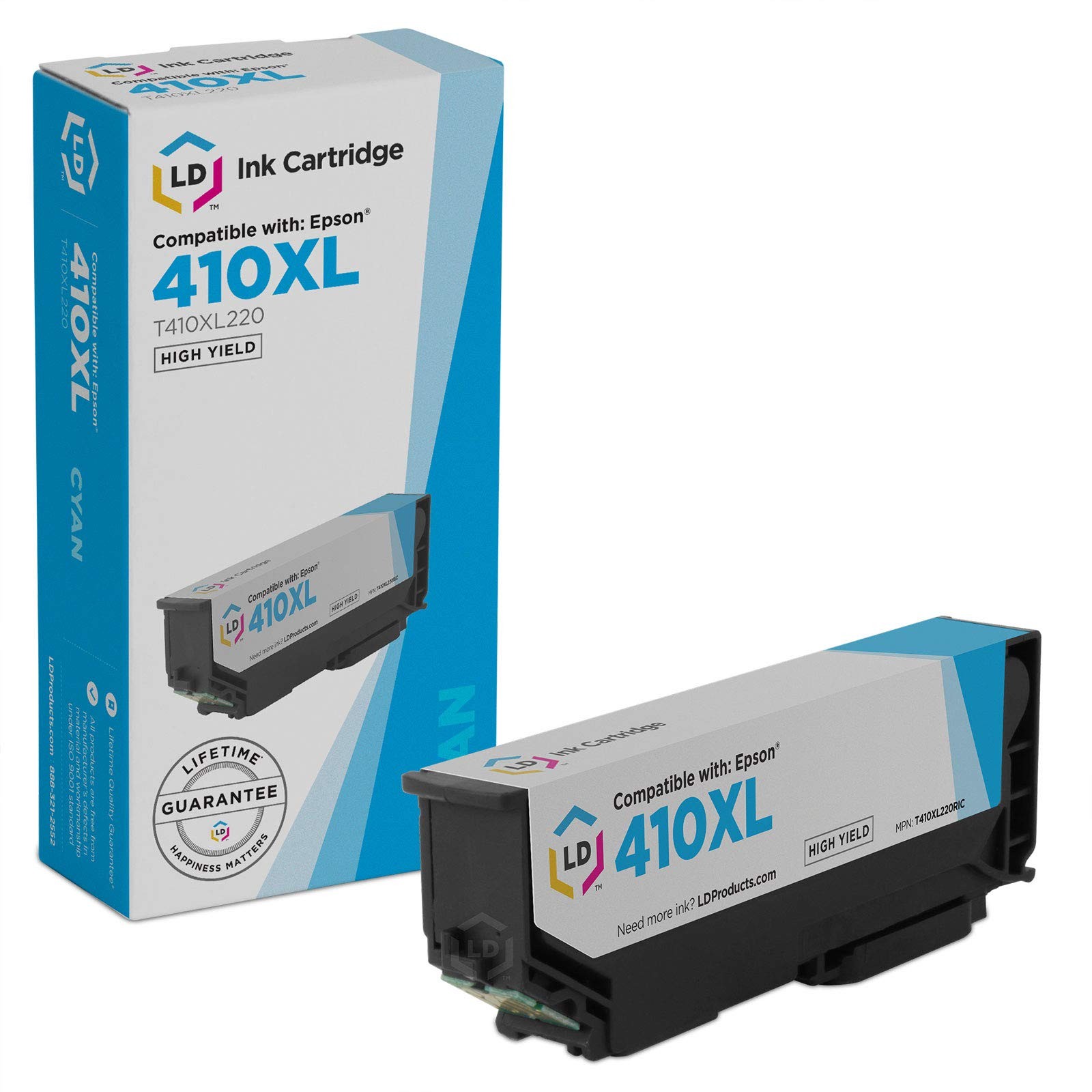 Reman Ink Cartridge Replacement for Epson 410XL T410XL220 HY (Cyan)
