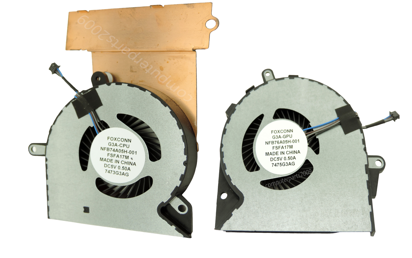 Original pair of GPU and CPU cooling Fan For HP Omen 15-CE 929455-001 929456-001