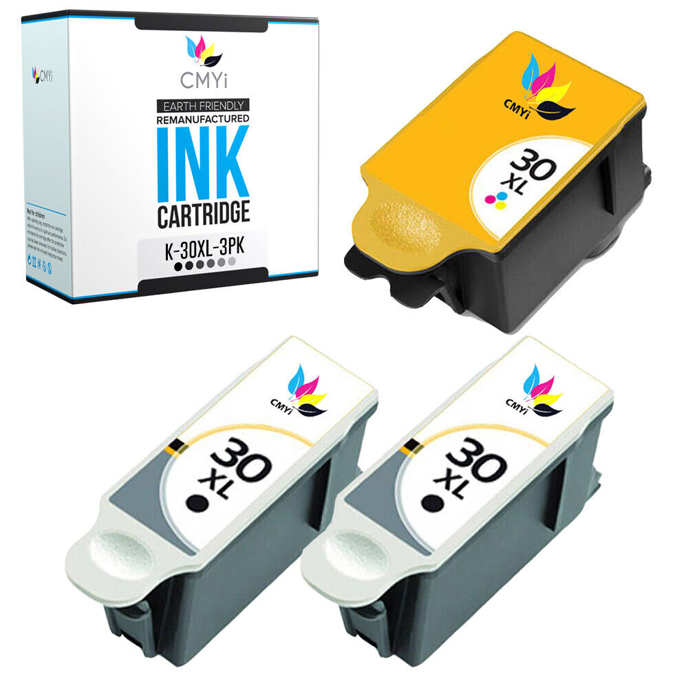 Replacement Kodak 30XL Ink Cartridges Black Color 3 Packs 30 XL for ESP Hero