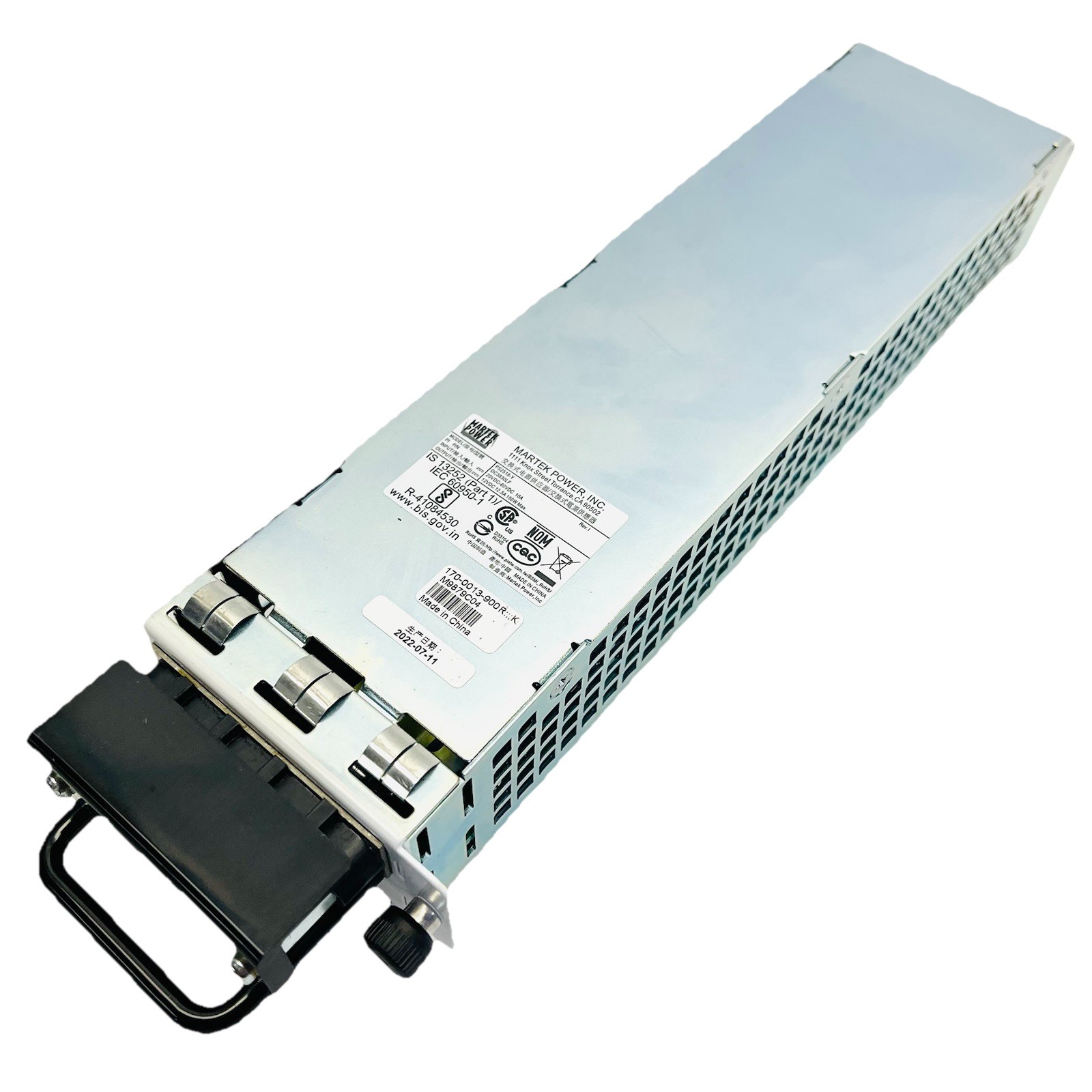 MARTEK POWER  170-0013-900 / M9879C04 POWER SUPPLY 20VDC-60VDC 10A 12VDC 12.5A
