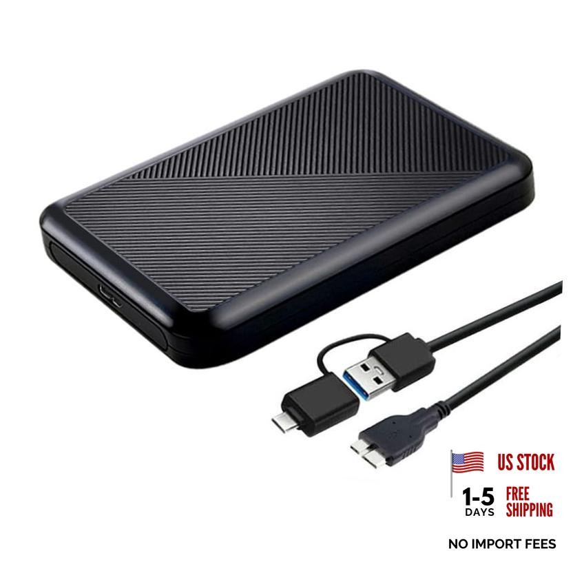 Ultra Slim Portable External Hard Drive USB 3.0 HDD Storage for PC, Mac, 750GB