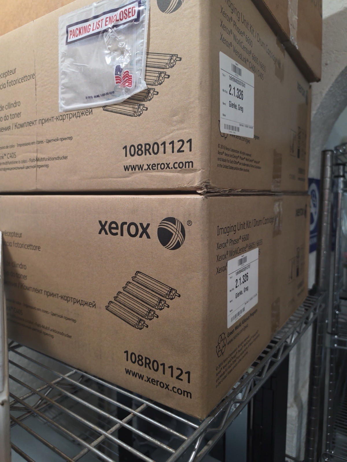 LOT OF 2 OEM Xerox 108R01121 Imaging Unit kits 60000 Page Yield - New Sealed