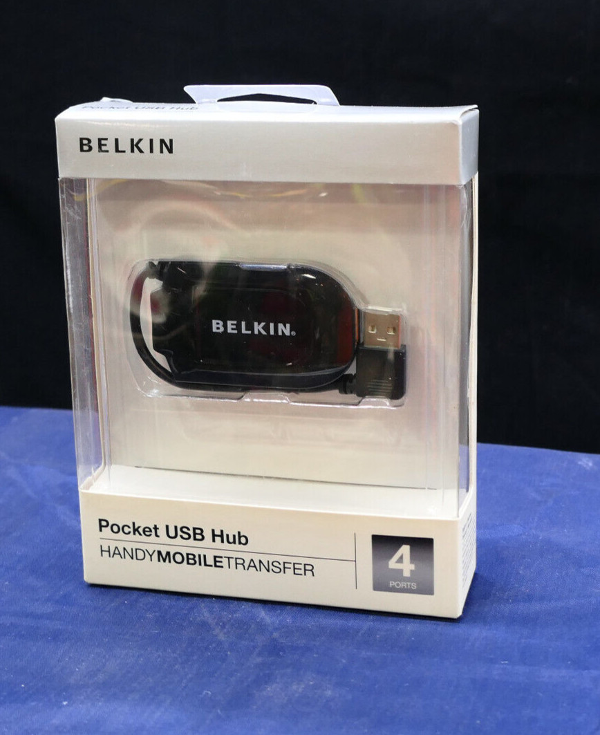 Belkin Pocket 4 Port Handy Mobile Transfer USB Hub *New*
