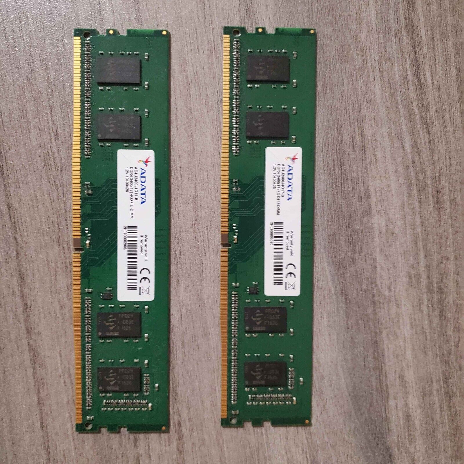 ADATA AD4U2400J4G17-B 8GB 2X4GB 2400MHz DDR4 4GX4-DIMM RAM MEMORY CARD 