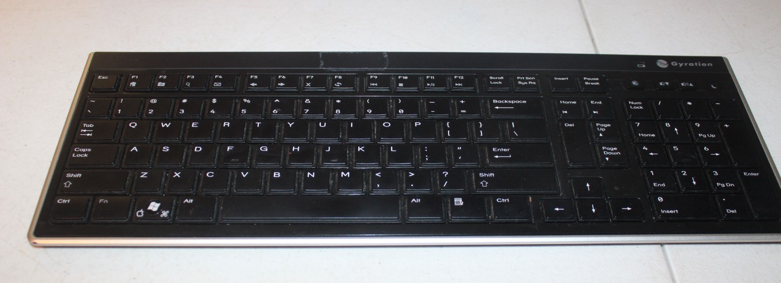Gyration Low Profile Wireless Keyboard-US Model AS04108 Dec-16 No Dongle