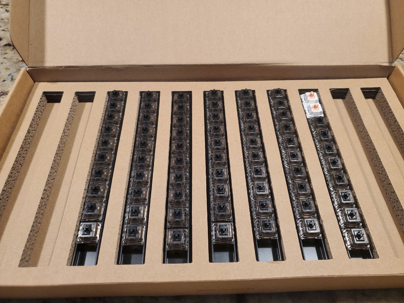 Gateron Black Optical Switches 70/PCS for Optical Switches Keyboards