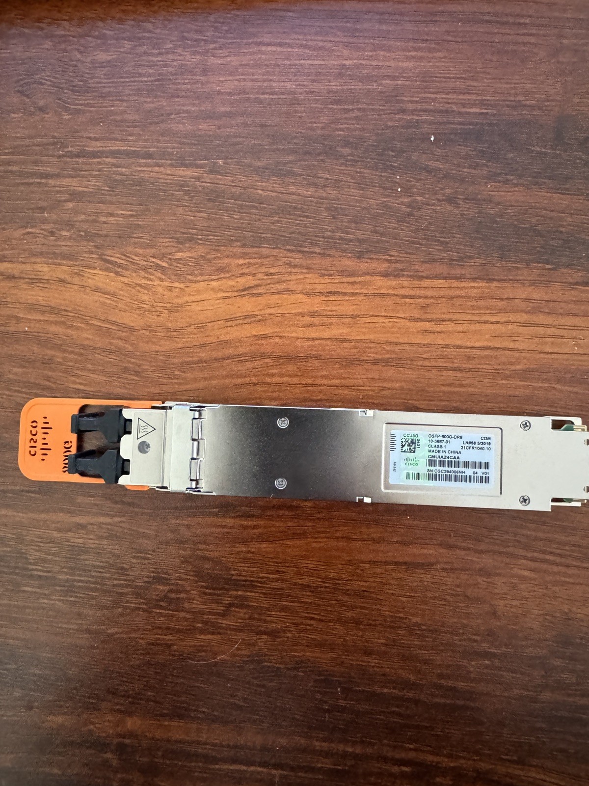 Unused Cisco OSFP-800G-DR8 800G DR8 Dual MPO-12 SMF 500m 10-3687-01