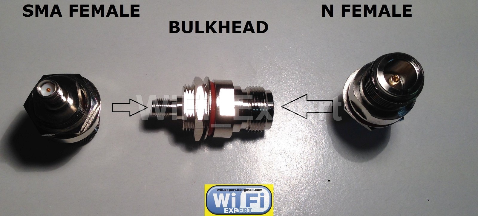 N Female Jack nut bulkhead to SMA Female jack RF adapter Connector CONVERTER USA