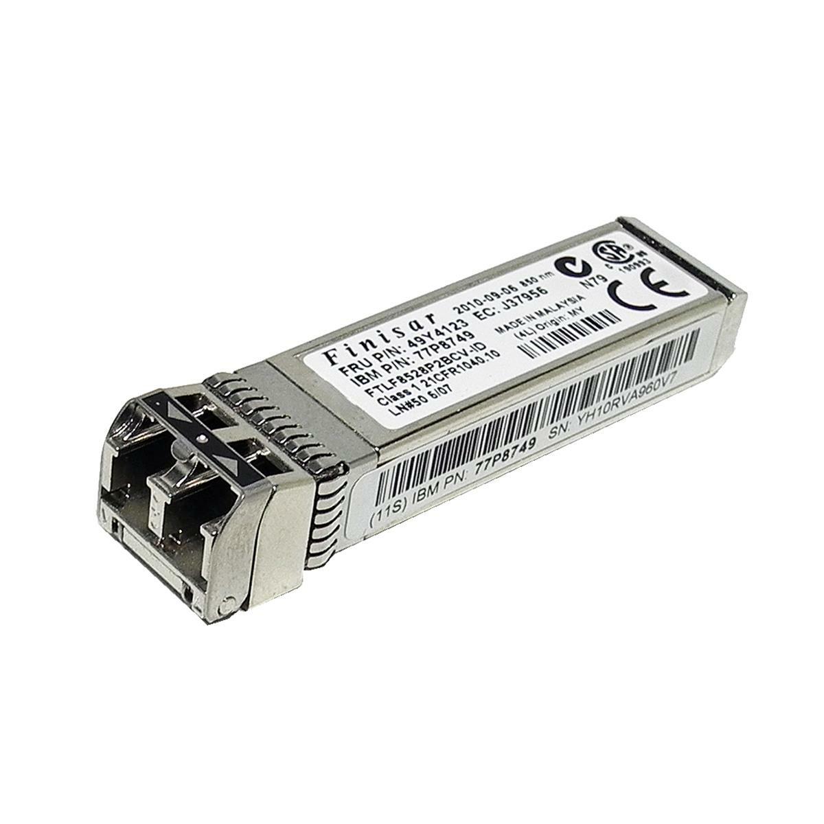 IBM Finisar JDSU SFP+ 8GB mini GBIC IBM P/N 77P8749 FRU 49Y4123