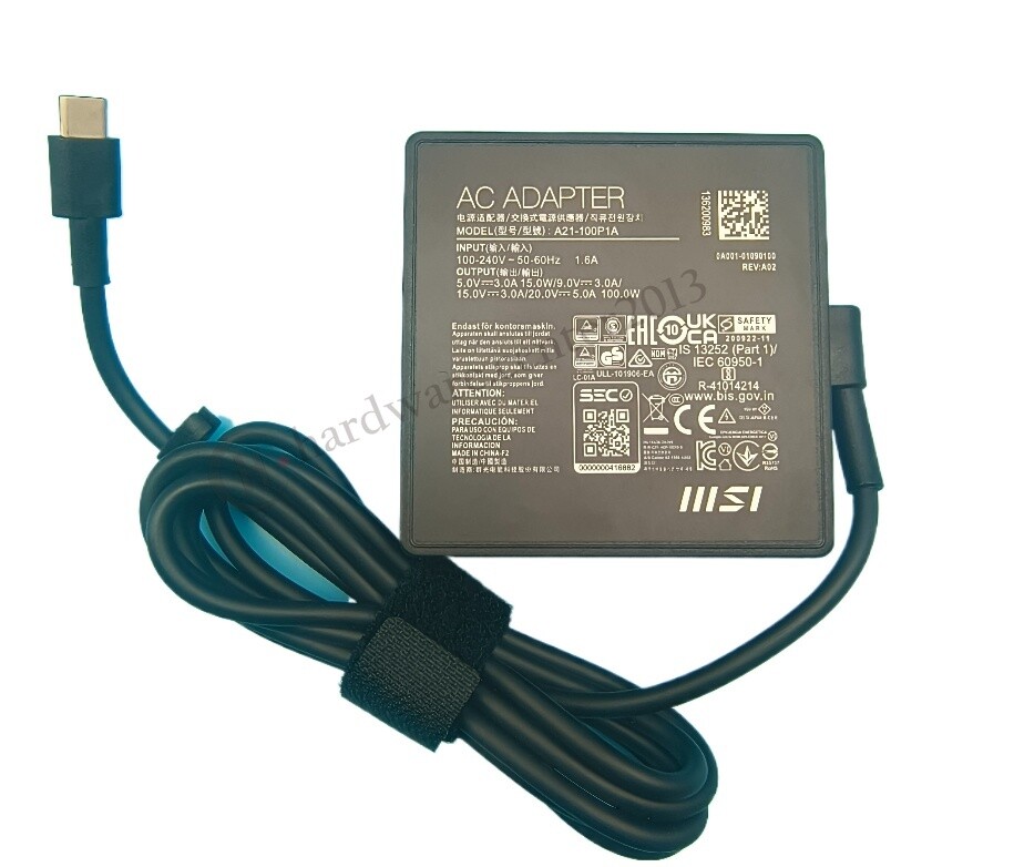 Original 100W USB-C Power adapter for MSI Summit E16 Flip A12UCT A12UCT-008