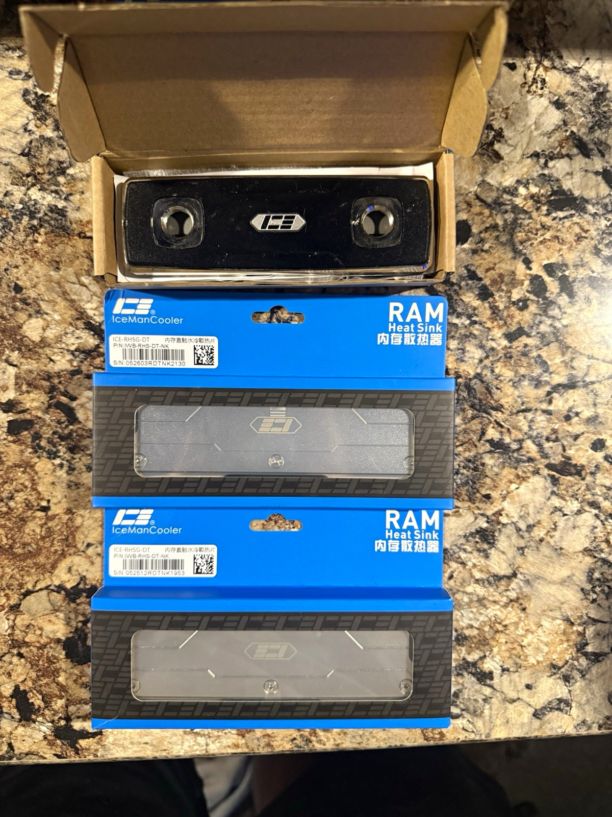 IceManCooler Memory RAM ddr5 4 dim (only 2 ram heat sinks come with)