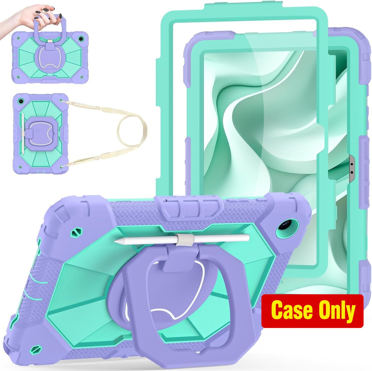 Case for Samsung Galaxy Tab A11+ 11 Inch Tablet, Purple Mint, Kickstand Feature