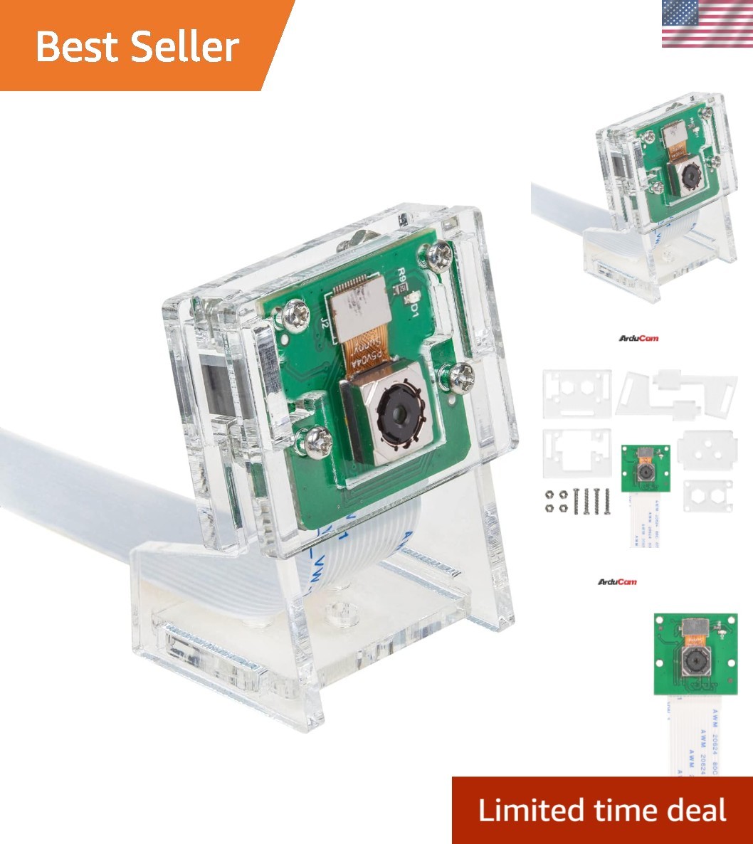 Advanced 1080P Motorized Focus Camera for Raspberry Pi - Includes Acrylic Case