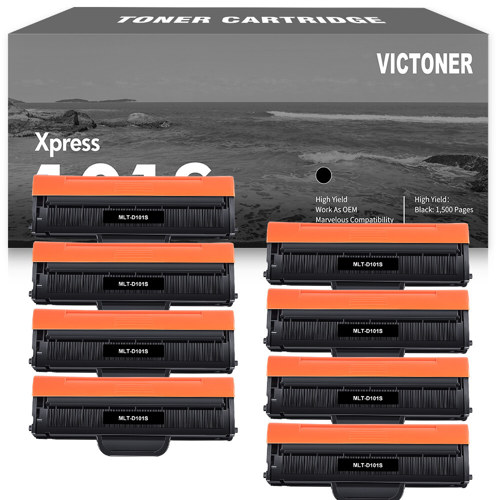 8PK MLT-D101S Black Toner Compatible for Samsung 101S ML-2160w ML-2166w ML-2160