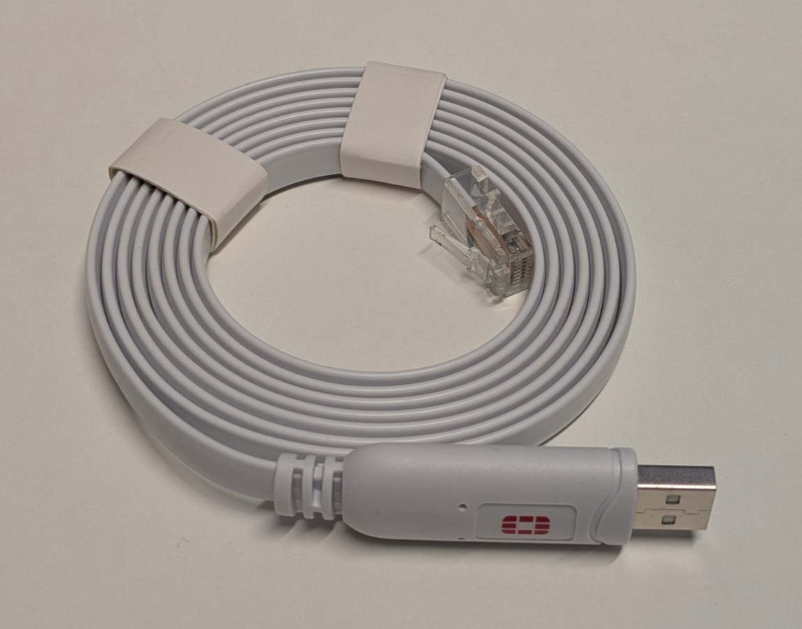 Fortinet USB to RJ-45 Console Cable, White, Compatible with Cisco Devices