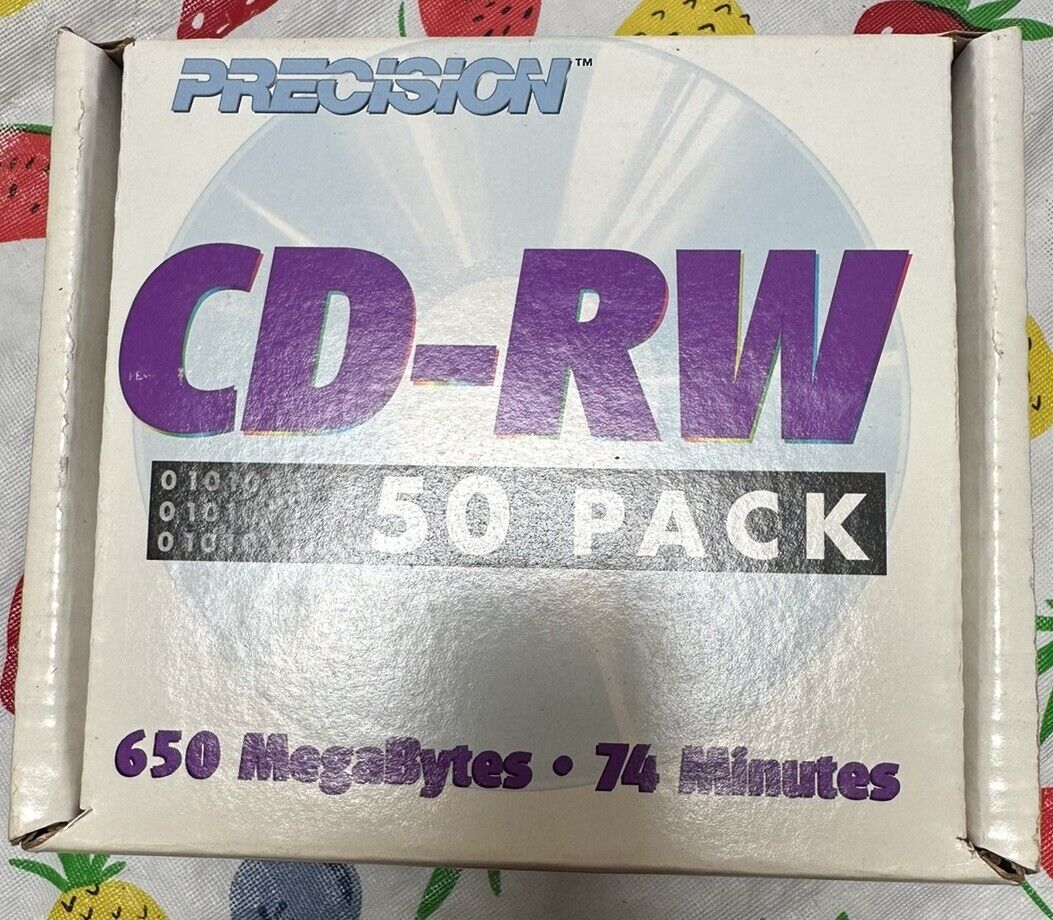 PRECISION (MEMTEK) CD-RW 50 Pack- 650 MB 74 MINUTES- NEW In Box