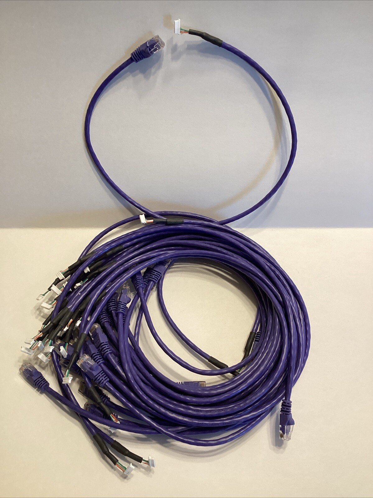 LOT 26 Monoprice 2 FT  24AWG Cat5e 350MHz UTP Ethernet Network Cable Purple 568B