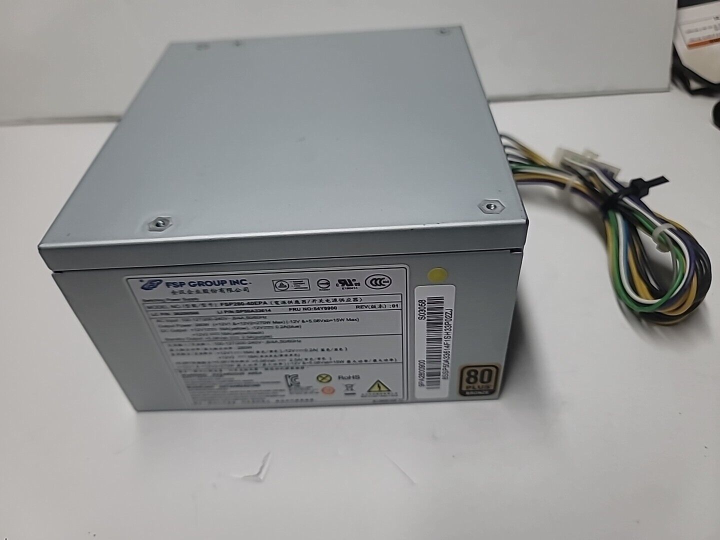 FSP Group FSP280-40EPA Lenovo Thinkstation Power Supply  280W FRU 54Y8900 TESTED