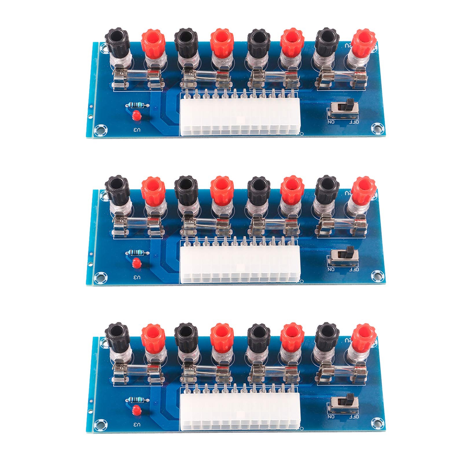 3 PCS XHM229 Desktop Computer Chassis Power Supply ATX Breakout Board 24Pin