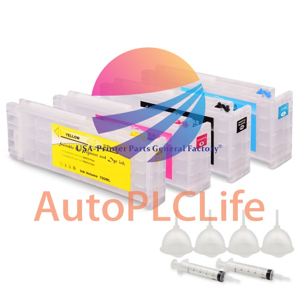4*700ML T41F2-T41F5 Empty Ink Cartridge For Epson Surecolor T3400 T5430 T5400
