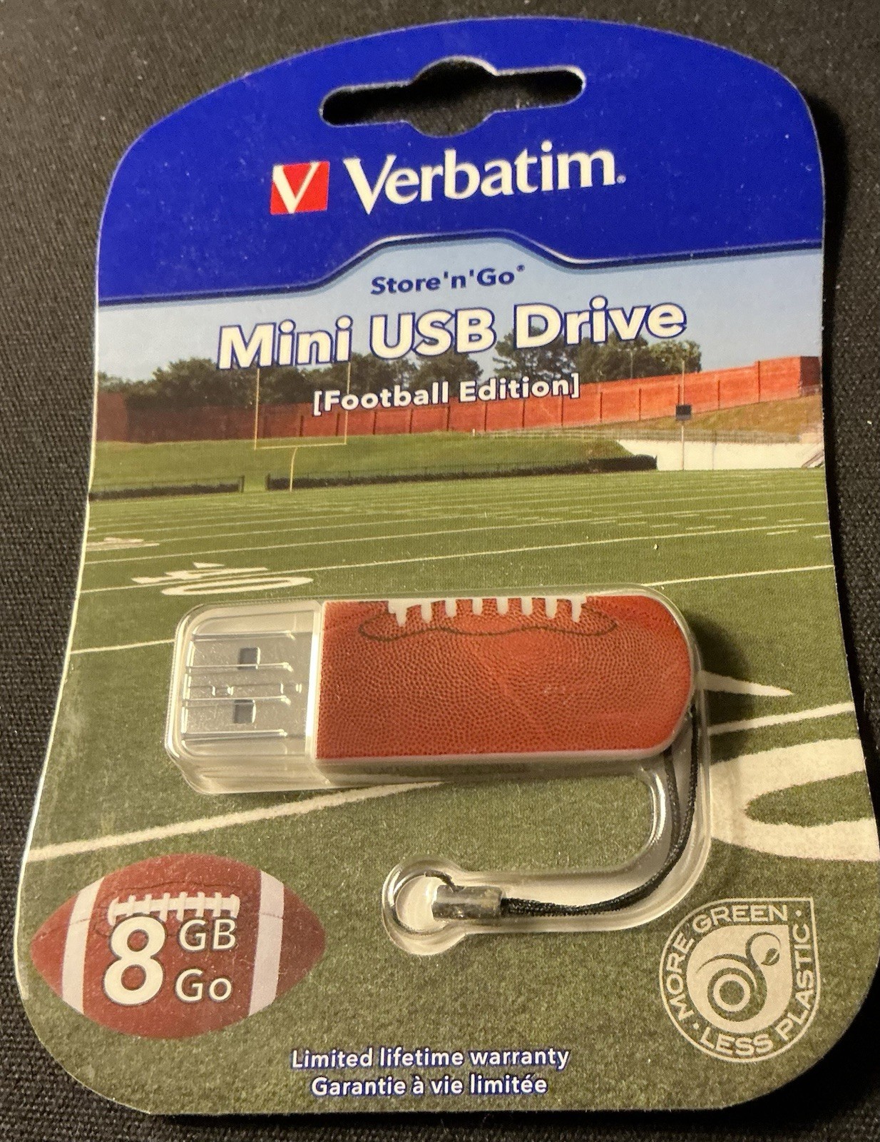 Verbatim Mini USB DRIVE FOOTBALL EDITION BRAND NEW FACTORY SEALED 8GB