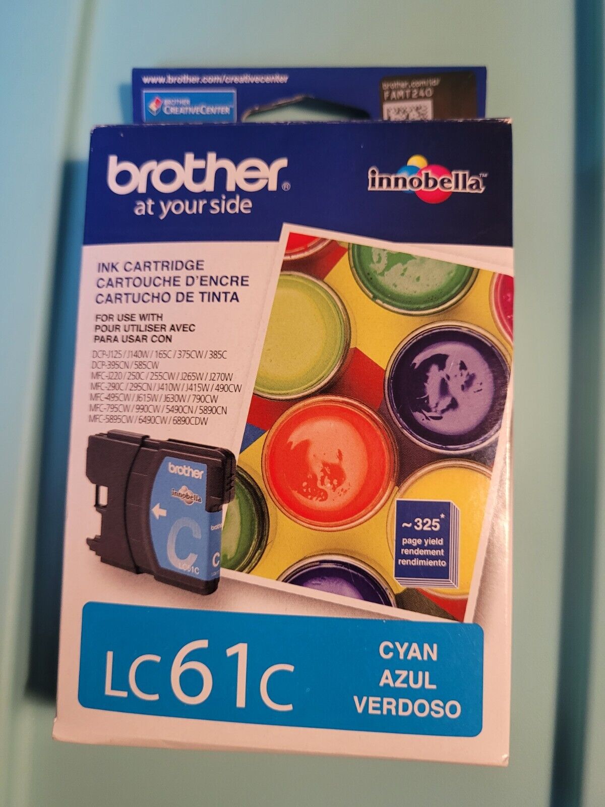 Genuine Brother LC61 (LC61C) CYAN ink cartridge EXP 11/2016