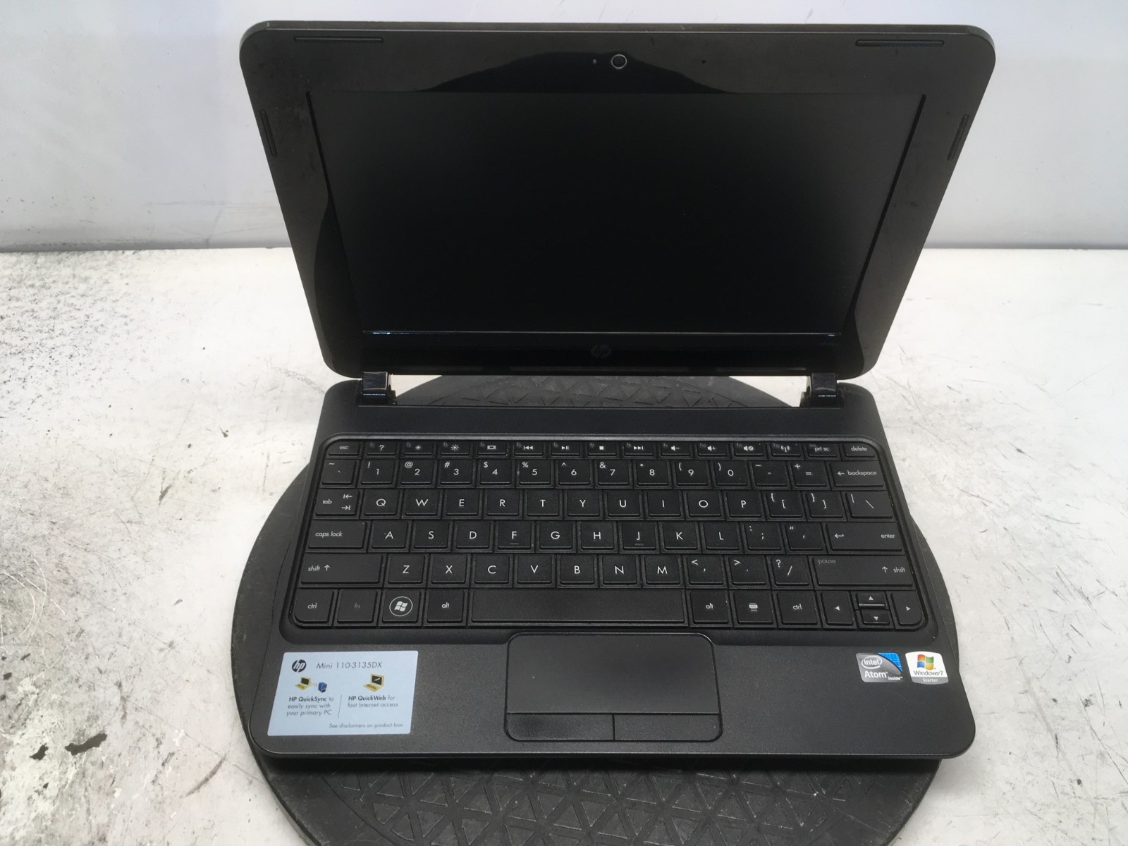 HP Mini 110-3135DX Intel Atom N455 1.66GHz 1 GB NO HDD No Batt