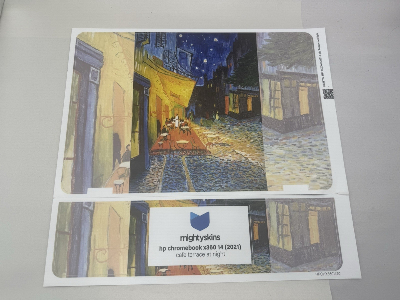MightySkins Carbon Fiber Skin for HP Chromebook 14" 2021, Cafe Terrace at Night