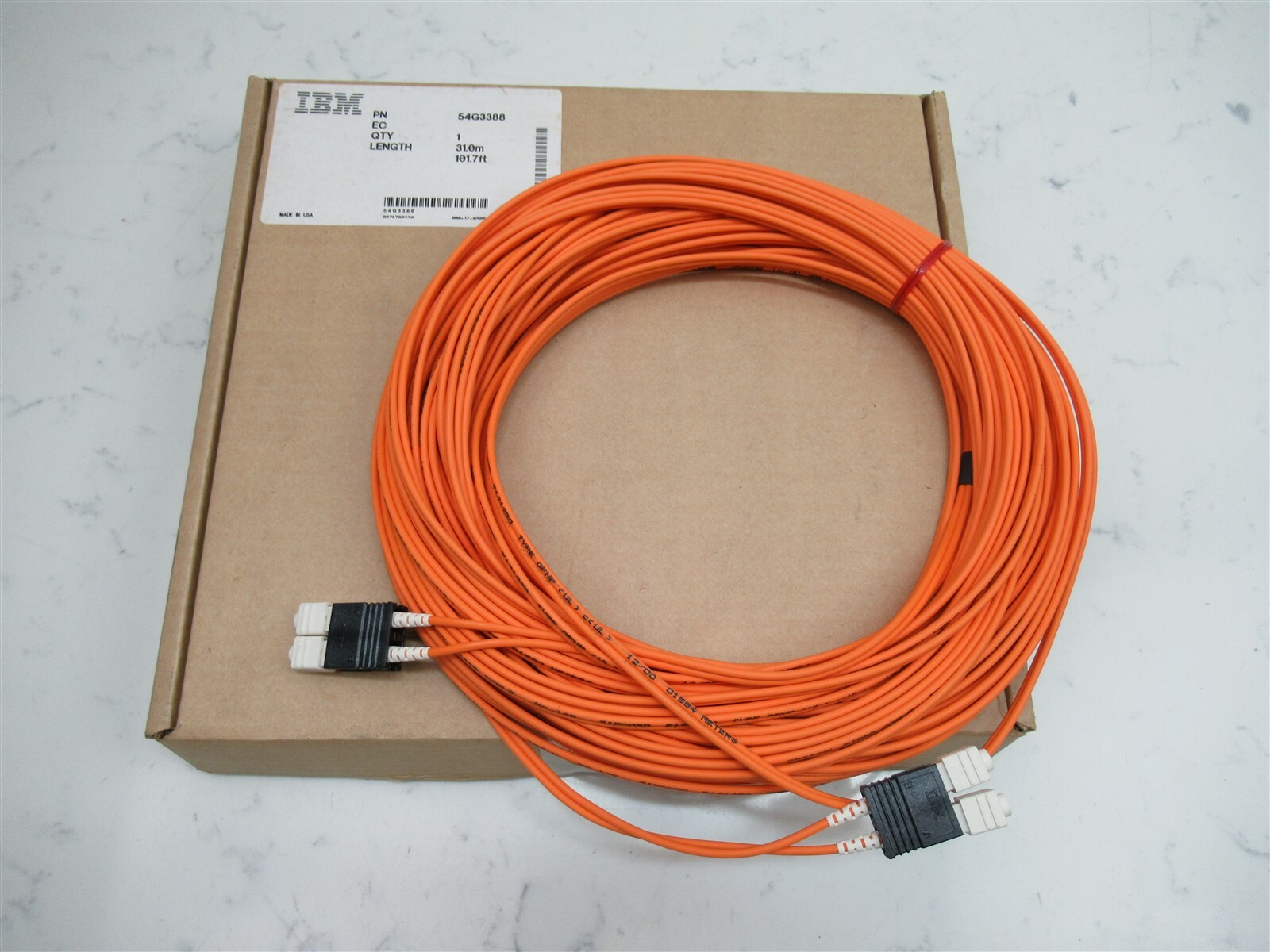 IBM 54G3388 Fiber Optic Cable 101.7 Feet SC/SC Duplex Patch Connector NOS NEW
