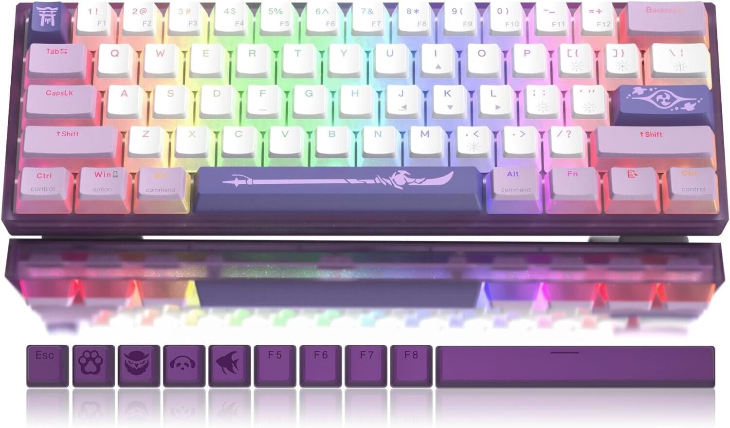 Womier 60% Percent WK61 Mechanical RGB Wired Keyboard With PBT Keycap