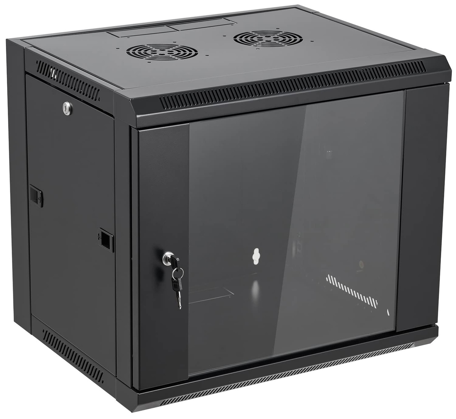 9U Wall Mount Server Cabinet Network Rack Enclosure Locking Glass Door 9U