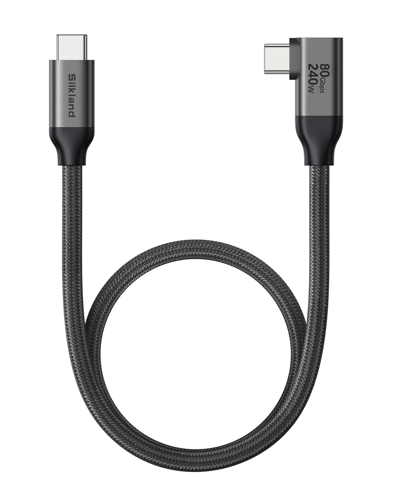 80Gbps Right Angle USB 4 Cable For Thunderbolt 5 Cable 240W 1.6FT Cord