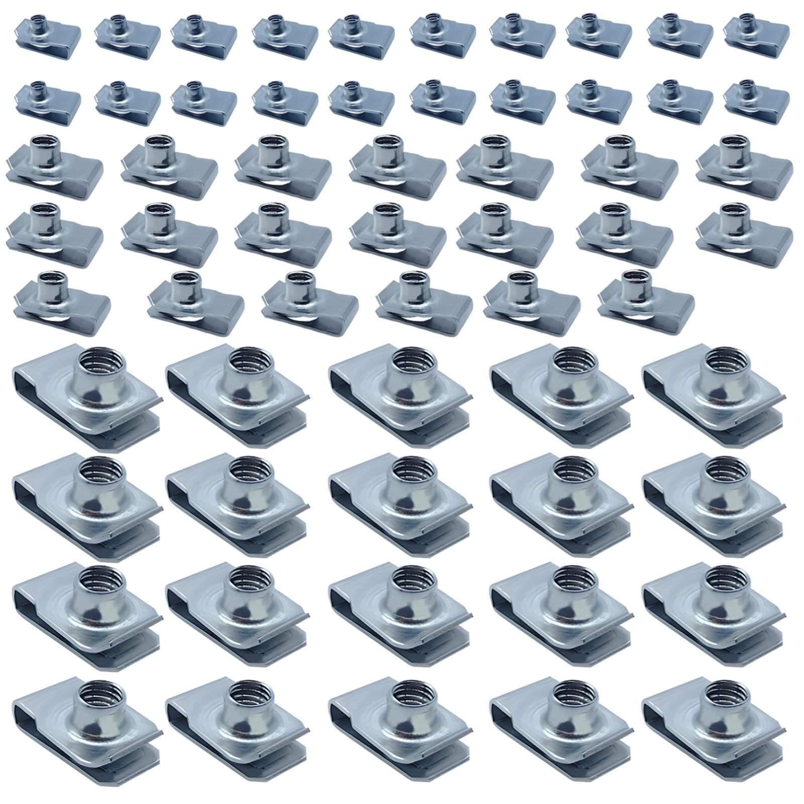 60 PCS Stainless Steel UClip Nuts Set M6 M8 M10 304 Speed Clip Panel Kit