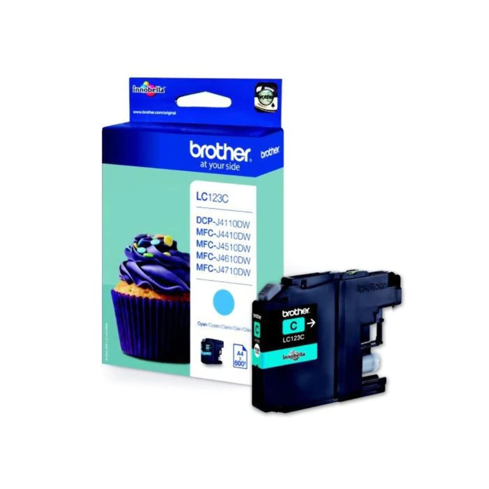 Brother LC-123C Inkjet Cartridge, Cyan, Single Pack, Standard Yield, Includes 1